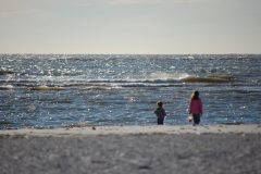 An evening at Honeymoon Island with the kids, Jan 2008